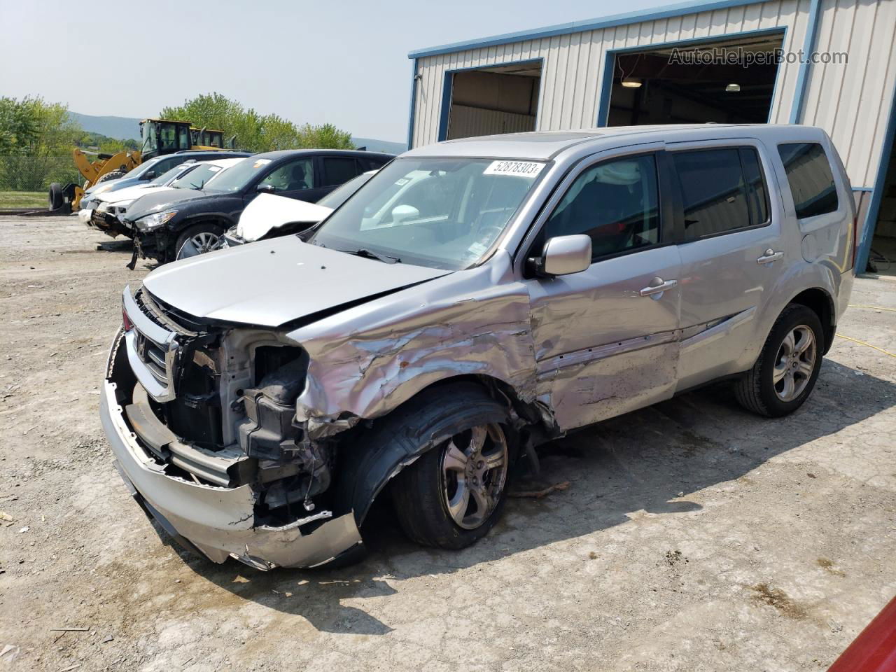 2013 Honda Pilot Exl Серебряный vin: 5FNYF4H52DB049135