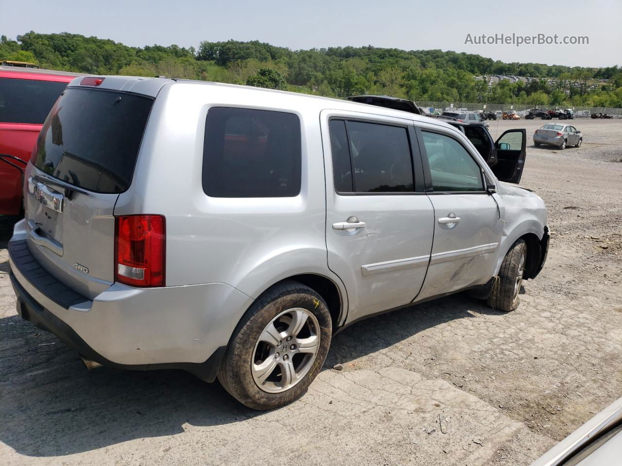 2013 Honda Pilot Exl Серебряный vin: 5FNYF4H52DB049135