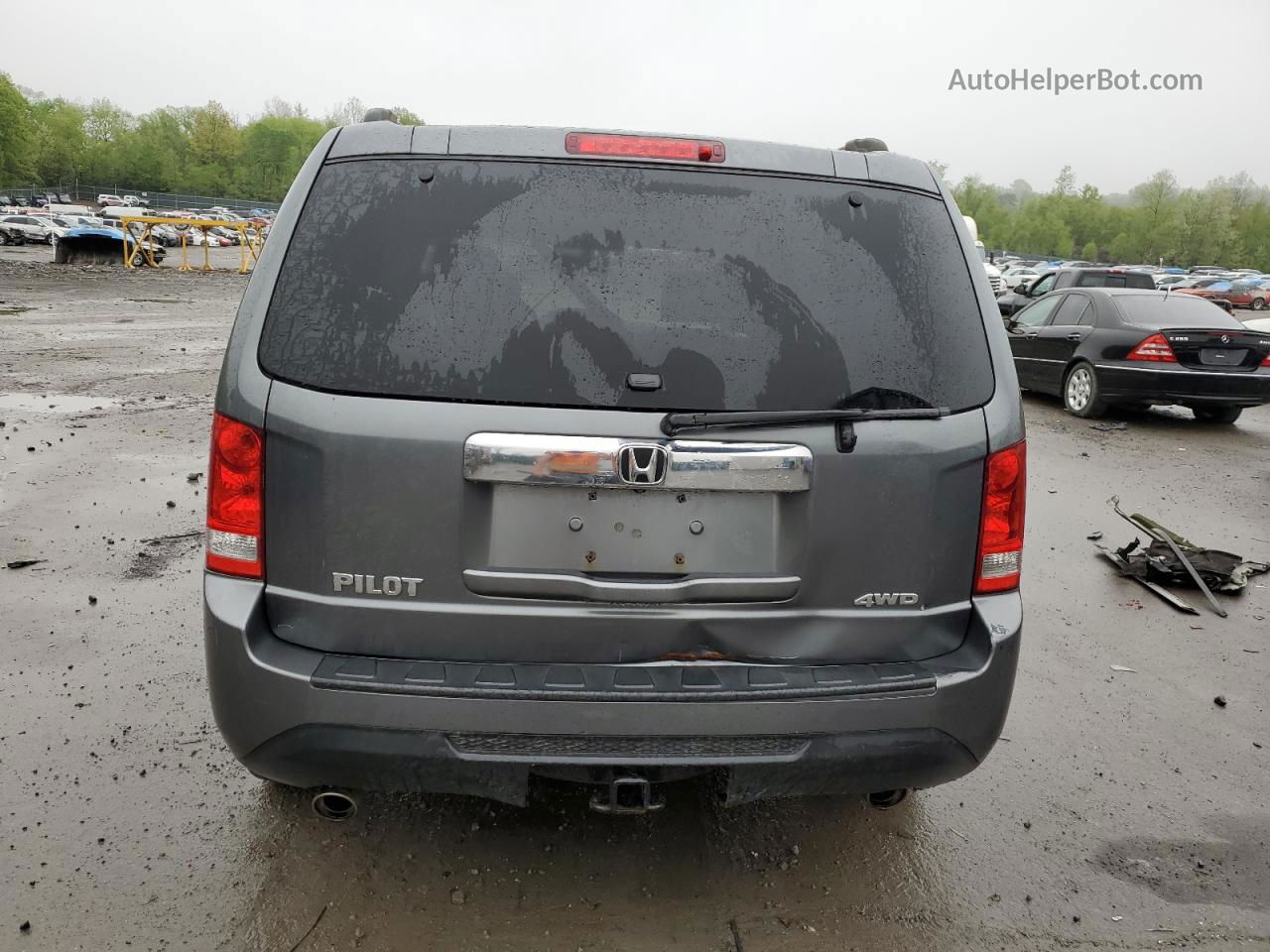 2013 Honda Pilot Exl Gray vin: 5FNYF4H52DB051354