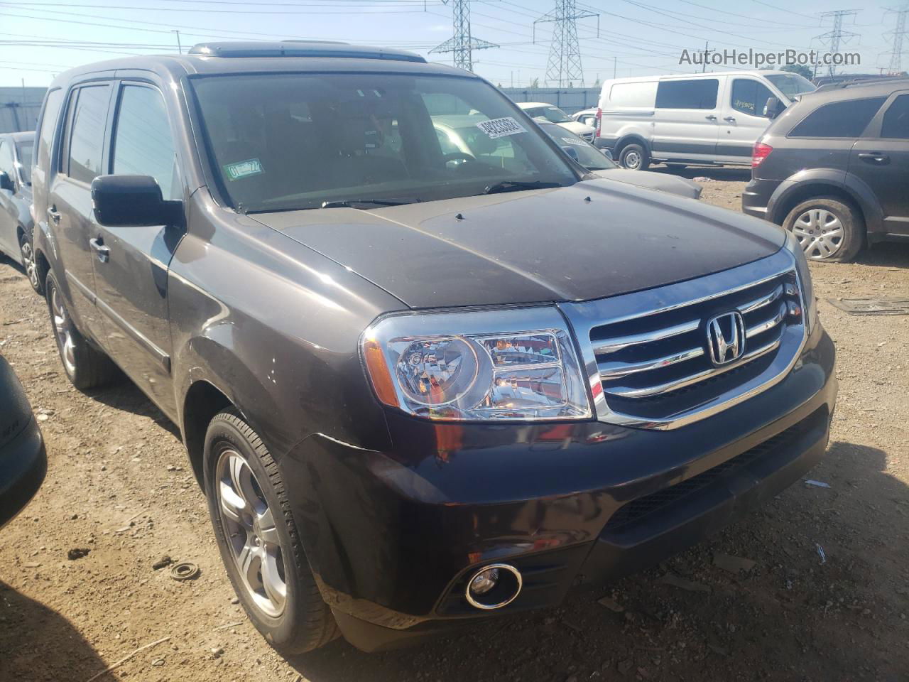 2013 Honda Pilot Exl Коричневый vin: 5FNYF4H53DB017732