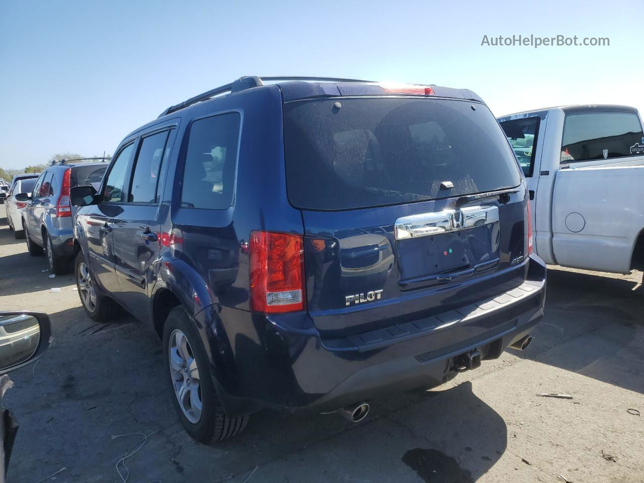 2013 Honda Pilot Exl Blue vin: 5FNYF4H53DB027564