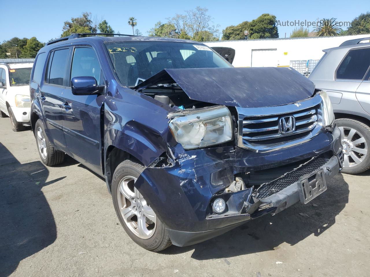 2013 Honda Pilot Exl Blue vin: 5FNYF4H53DB027564