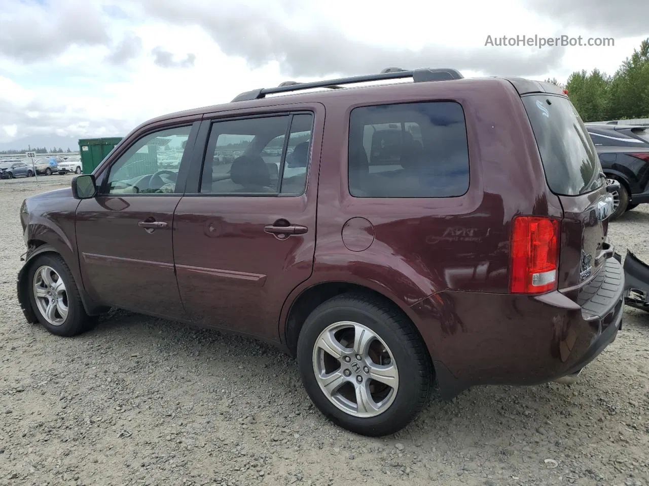 2013 Honda Pilot Exl Burgundy vin: 5FNYF4H53DB033638