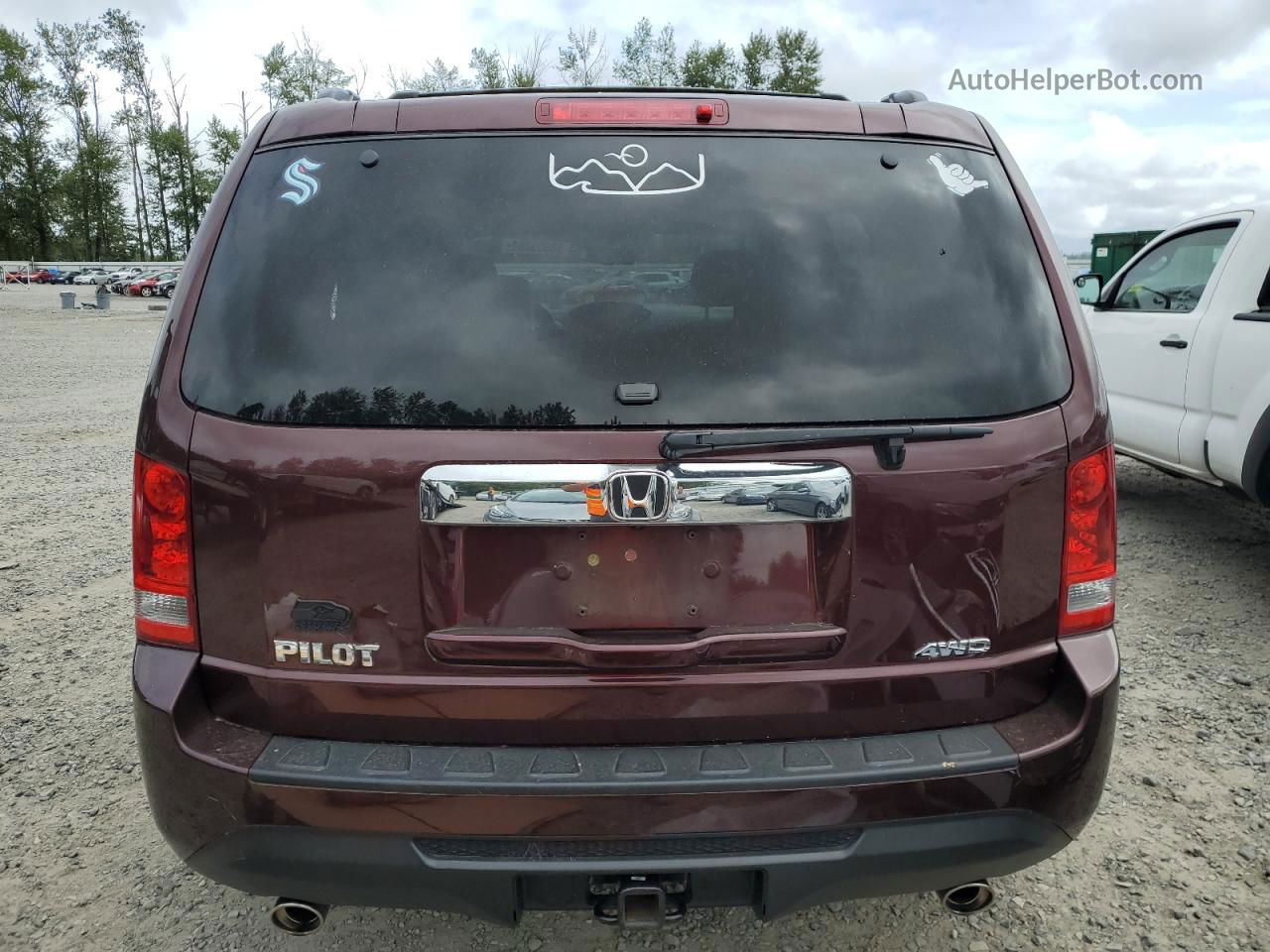 2013 Honda Pilot Exl Burgundy vin: 5FNYF4H53DB033638