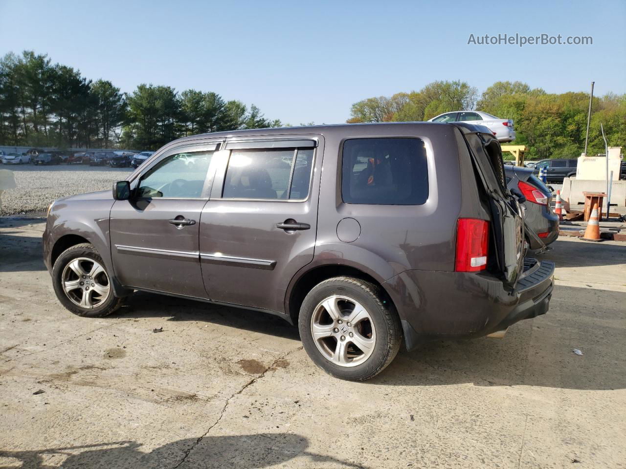 2013 Honda Pilot Exl Brown vin: 5FNYF4H53DB040587