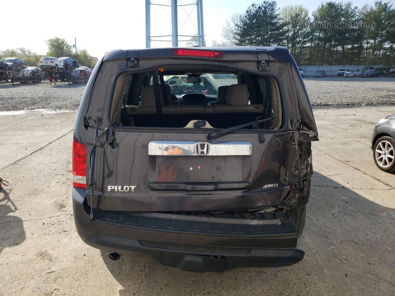 2013 Honda Pilot Exl Brown vin: 5FNYF4H53DB040587