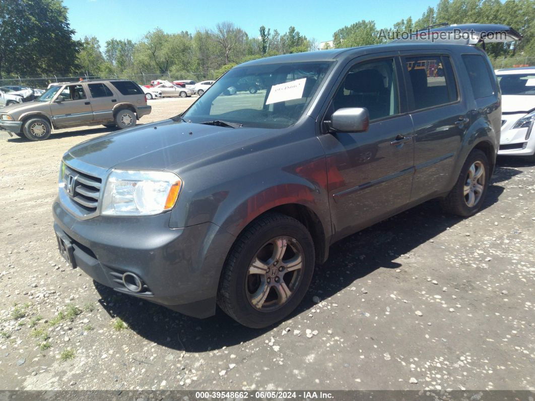 2013 Honda Pilot Ex-l Gray vin: 5FNYF4H53DB066526