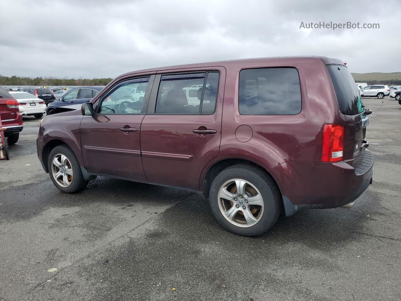 2013 Honda Pilot Exl Бордовый vin: 5FNYF4H53DB074707