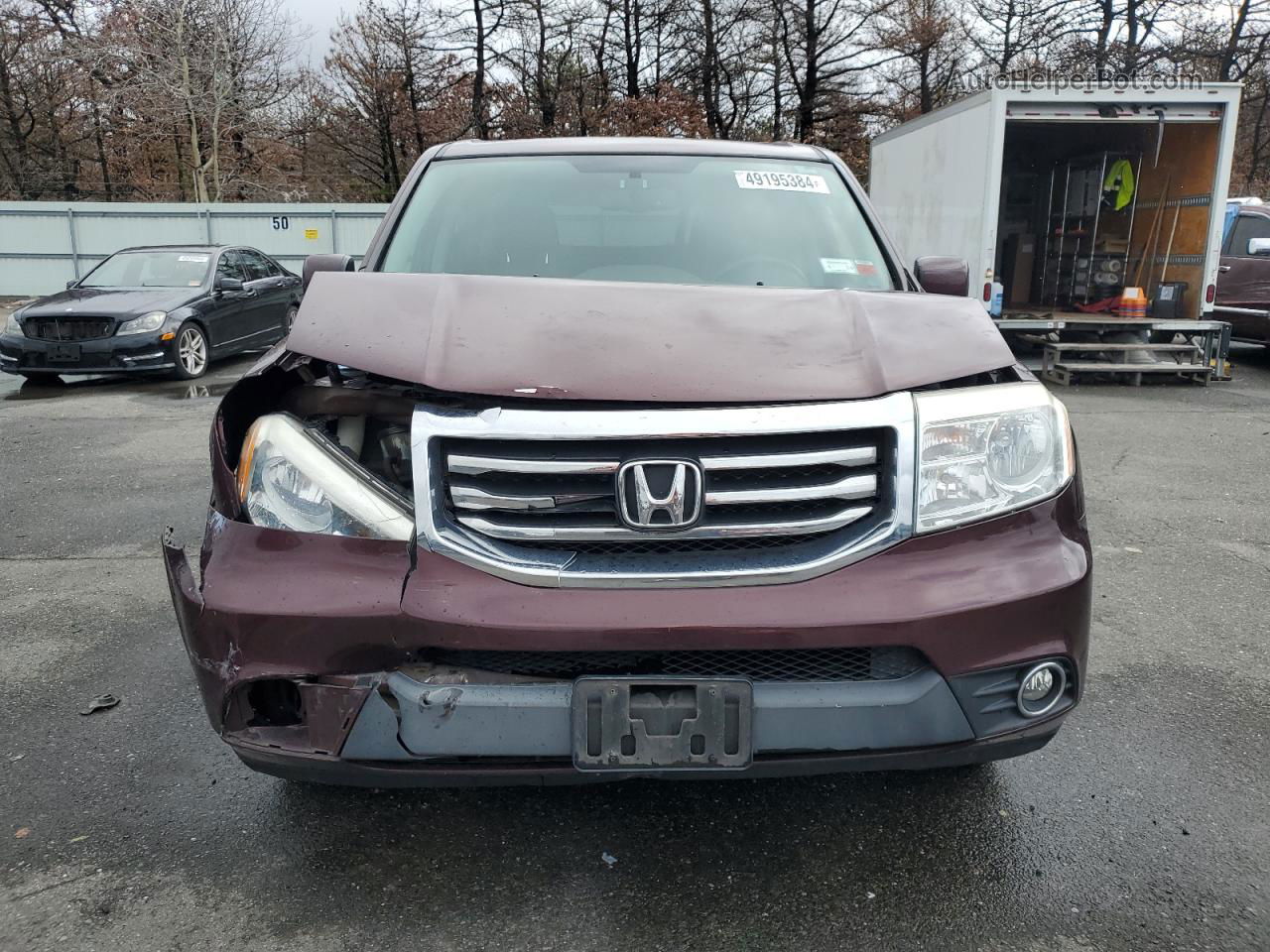 2013 Honda Pilot Exl Burgundy vin: 5FNYF4H53DB074707