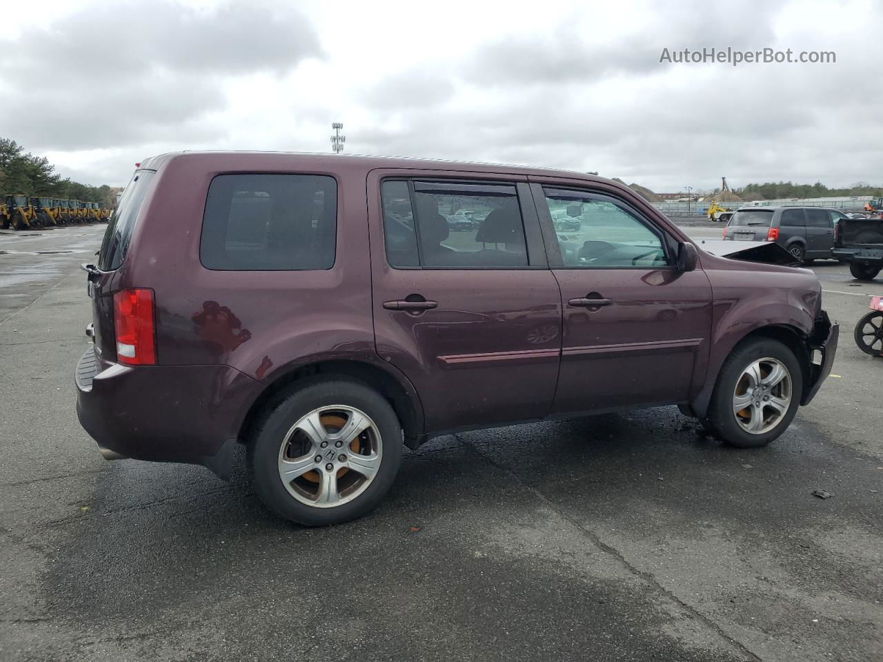 2013 Honda Pilot Exl Бордовый vin: 5FNYF4H53DB074707