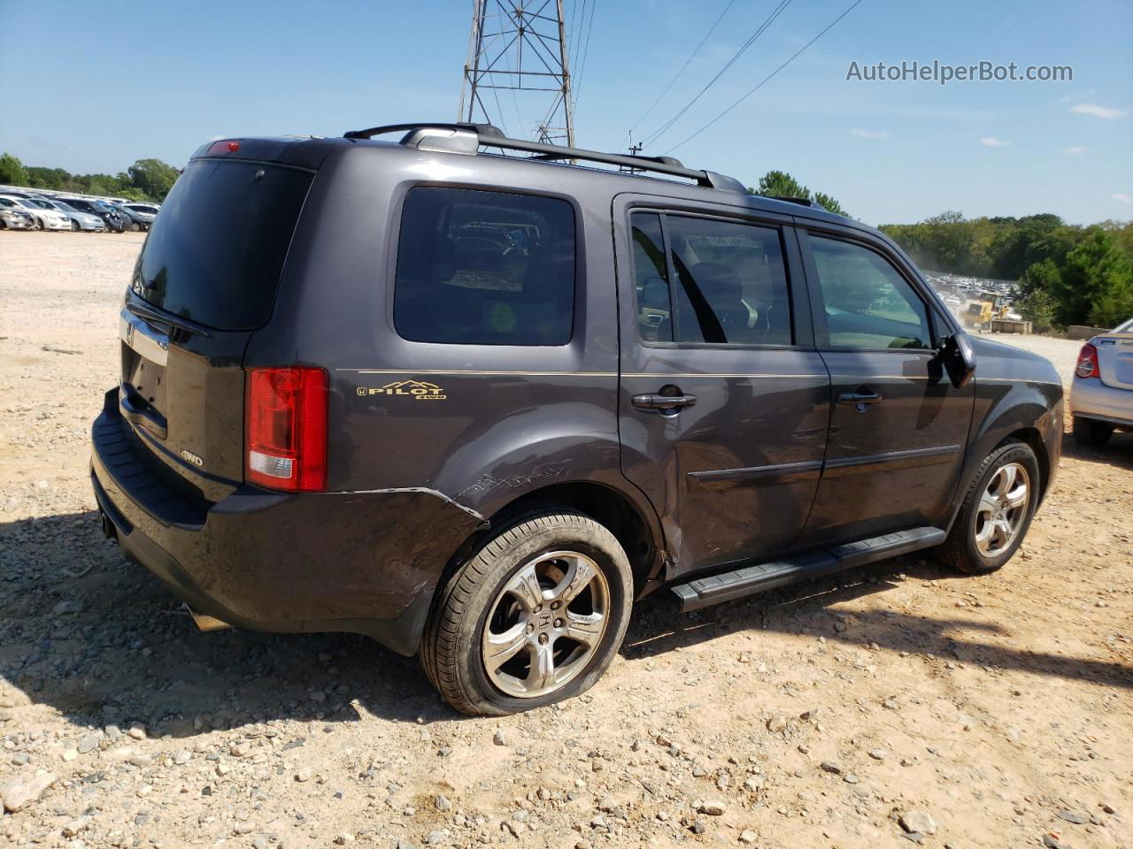 2013 Honda Pilot Exl Коричневый vin: 5FNYF4H53DB077915