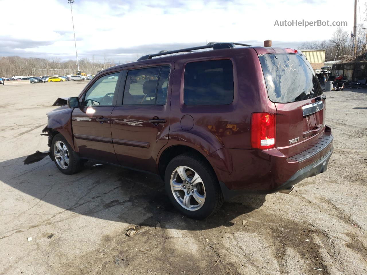 2013 Honda Pilot Exl Бордовый vin: 5FNYF4H53DB078854