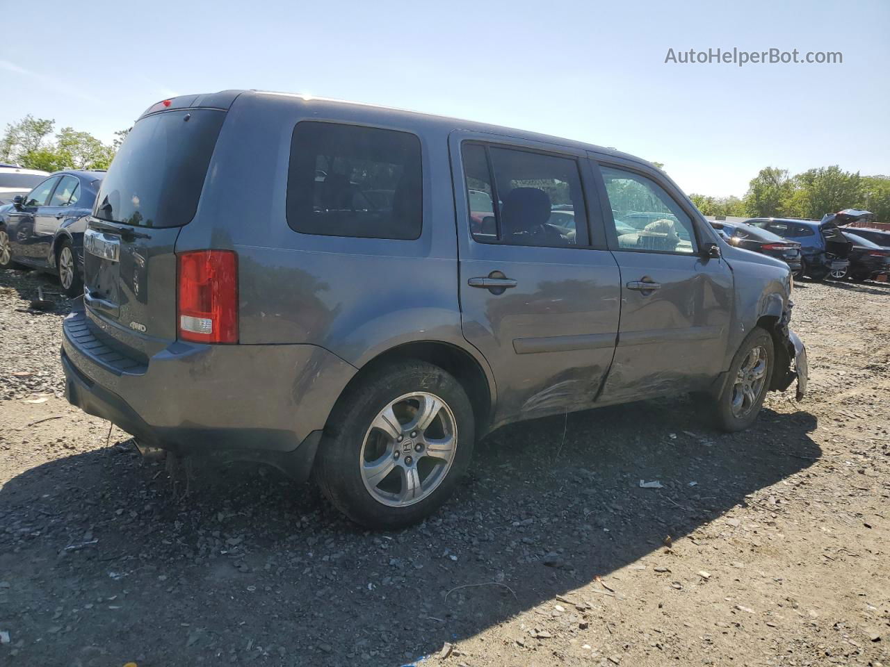 2015 Honda Pilot Exl Серый vin: 5FNYF4H53FB014297