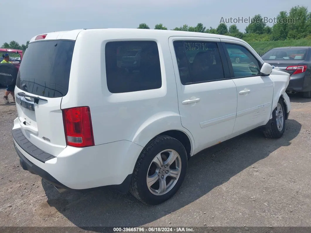 2013 Honda Pilot Ex-l White vin: 5FNYF4H54DB039139