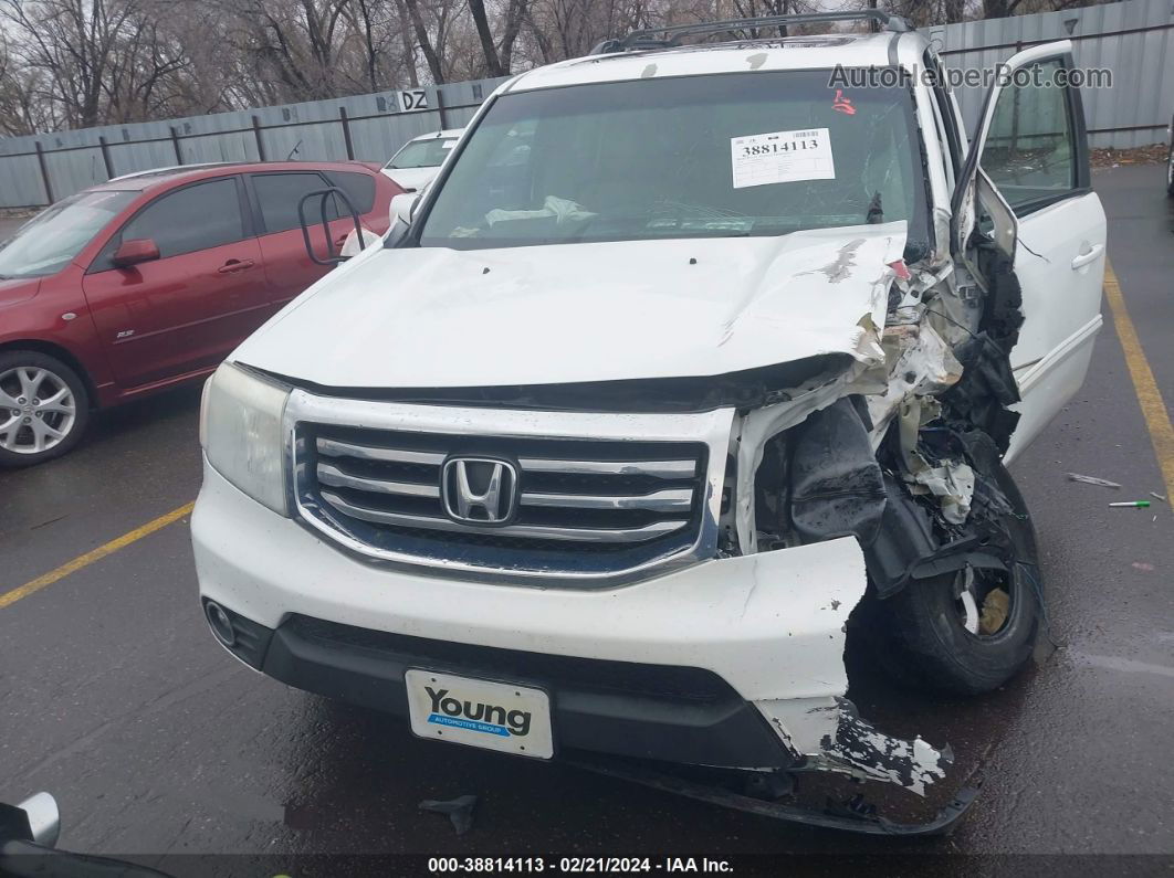 2013 Honda Pilot Ex-l White vin: 5FNYF4H54DB044048