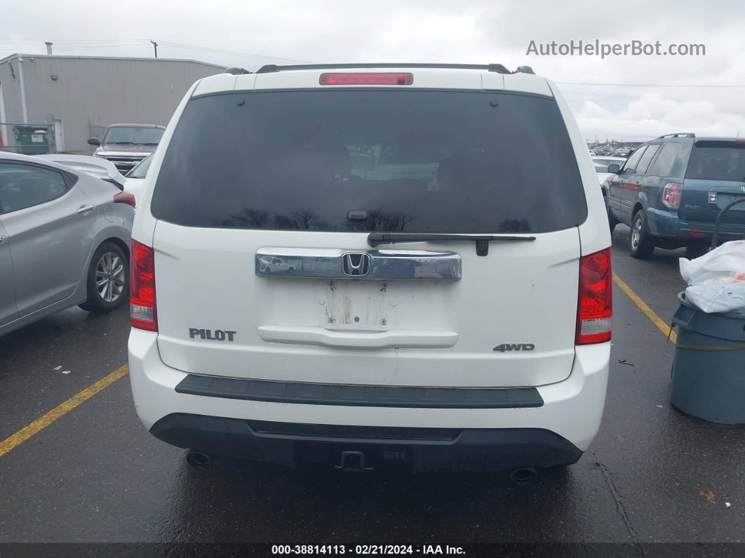 2013 Honda Pilot Ex-l White vin: 5FNYF4H54DB044048