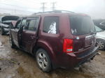 2013 Honda Pilot Exl Burgundy vin: 5FNYF4H54DB059357