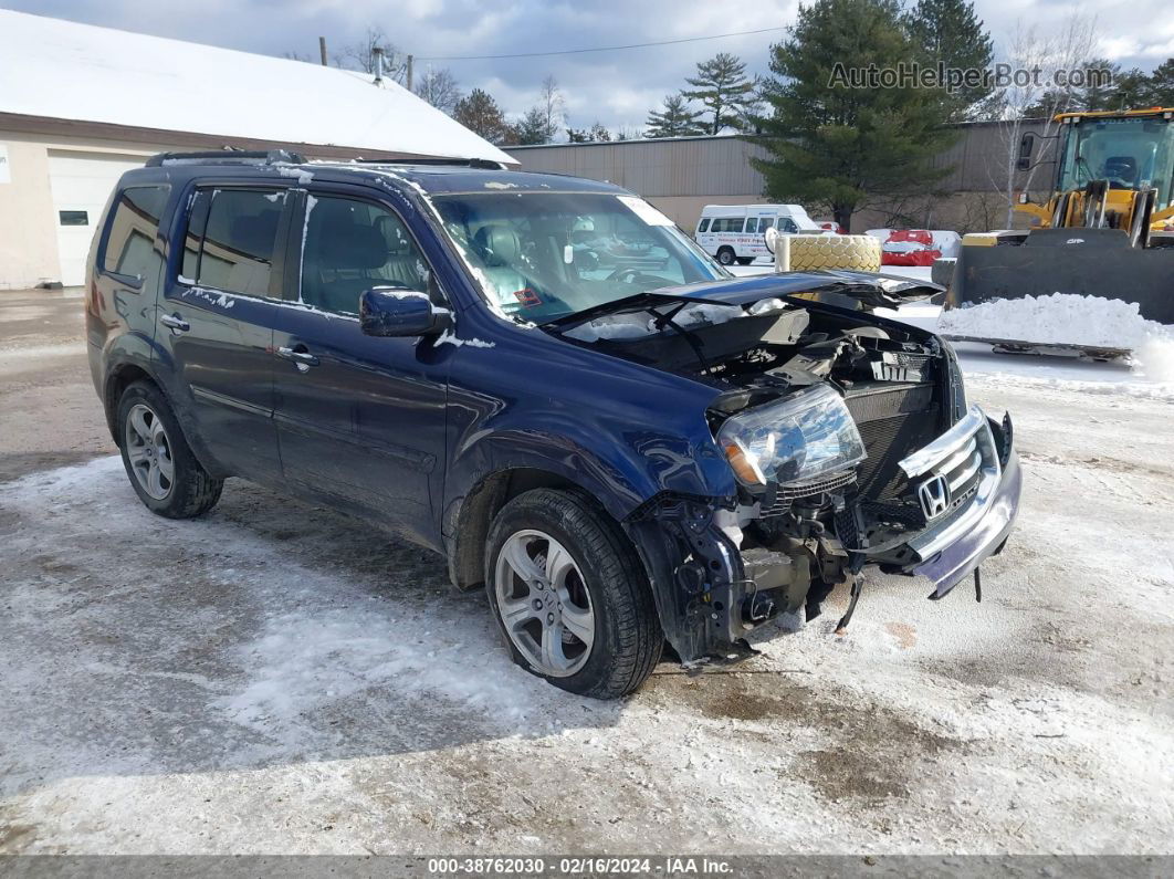 2013 Honda Pilot Ex-l Blue vin: 5FNYF4H54DB080161