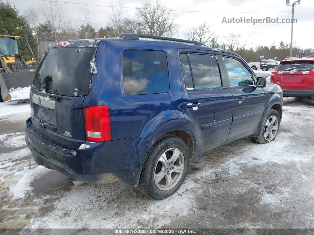 2013 Honda Pilot Ex-l Blue vin: 5FNYF4H54DB080161