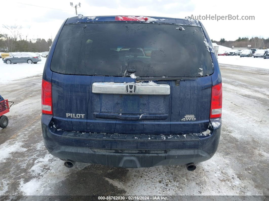 2013 Honda Pilot Ex-l Blue vin: 5FNYF4H54DB080161