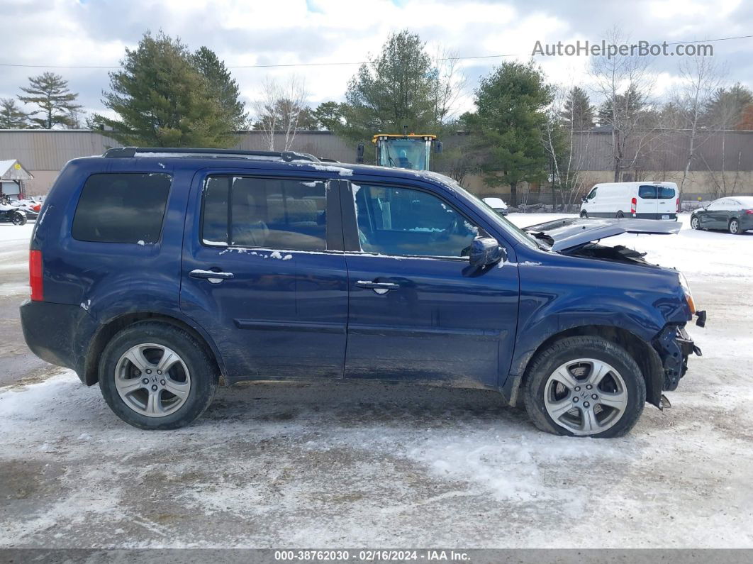 2013 Honda Pilot Ex-l Blue vin: 5FNYF4H54DB080161