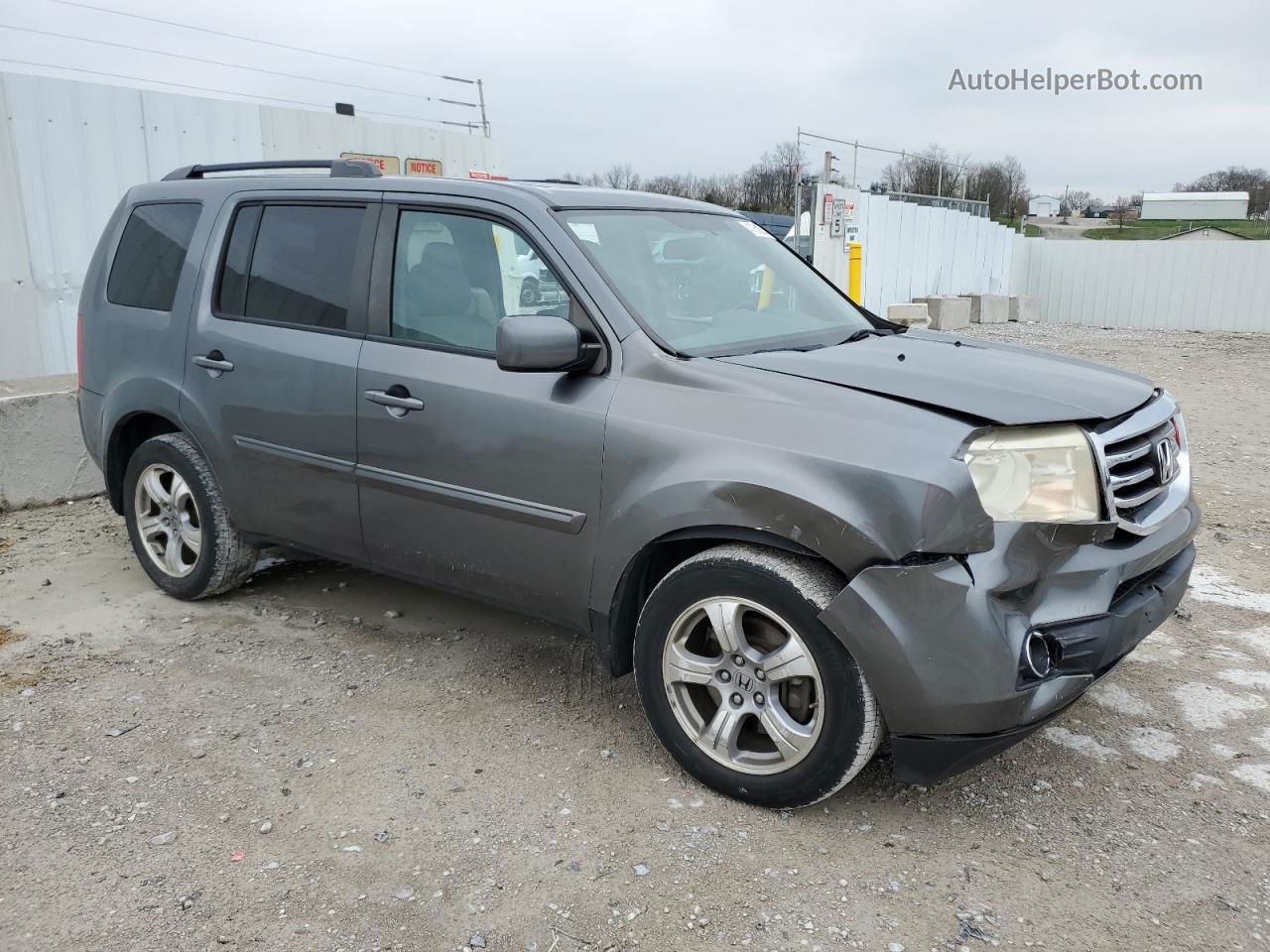 2013 Honda Pilot Exl Серый vin: 5FNYF4H55DB005601