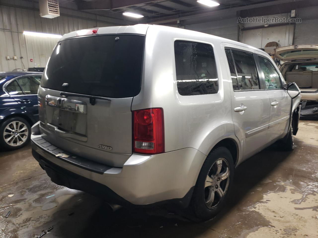 2013 Honda Pilot Exl Silver vin: 5FNYF4H55DB010300