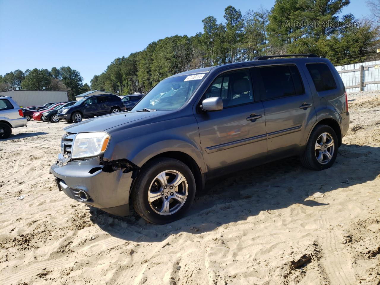 2013 Honda Pilot Exl Gray vin: 5FNYF4H55DB038744