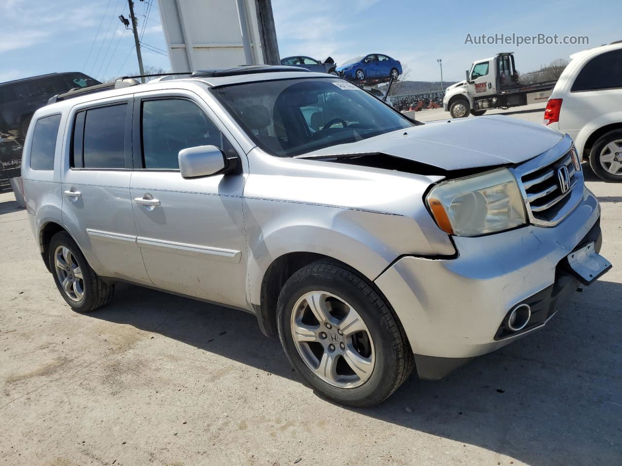 2013 Honda Pilot Exl Серебряный vin: 5FNYF4H55DB063126