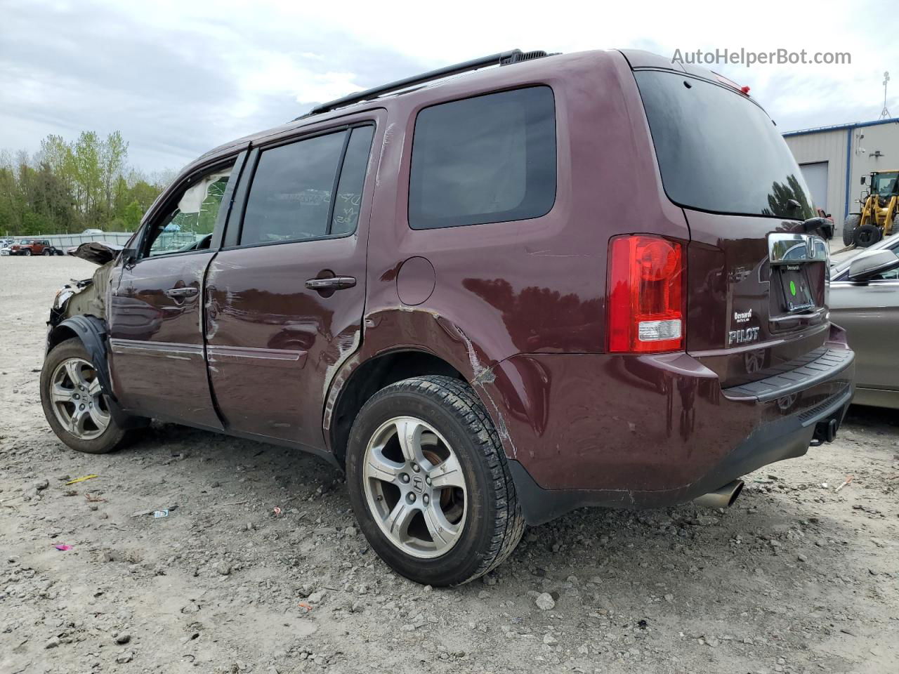 2013 Honda Pilot Exl Бордовый vin: 5FNYF4H55DB082260