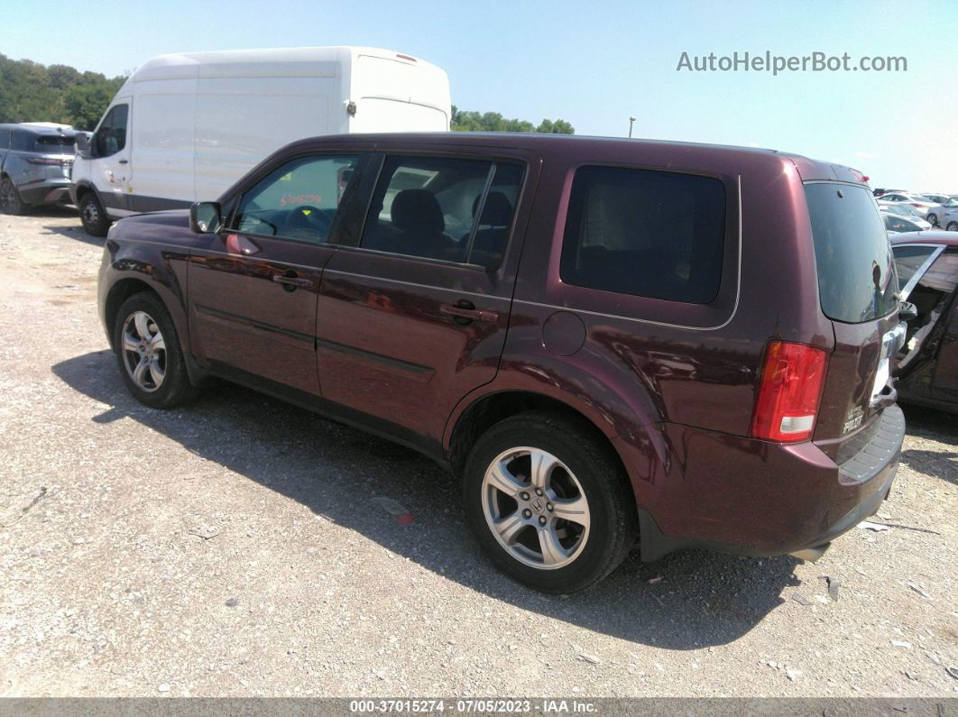 2015 Honda Pilot Ex-l Maroon vin: 5FNYF4H55FB025964