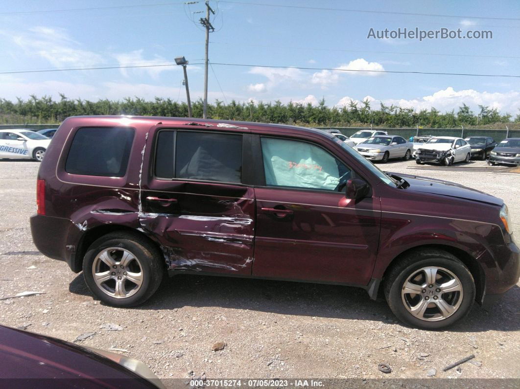 2015 Honda Pilot Ex-l Maroon vin: 5FNYF4H55FB025964