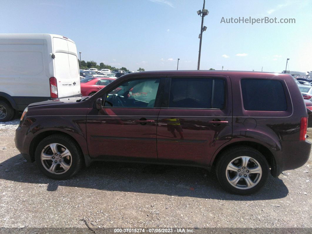 2015 Honda Pilot Ex-l Maroon vin: 5FNYF4H55FB025964