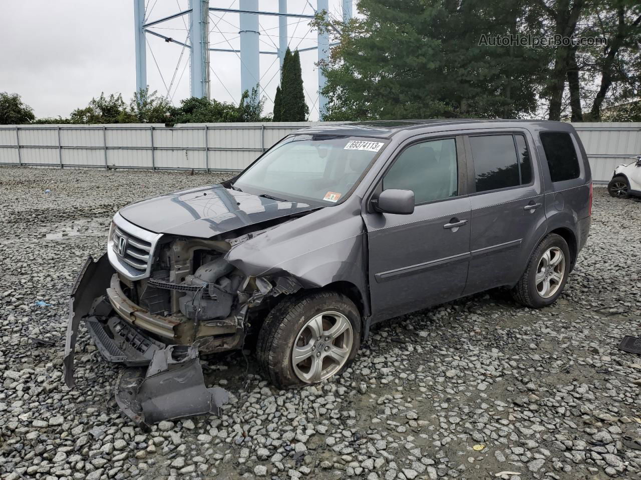 2015 Honda Pilot Exl Gray vin: 5FNYF4H55FB053831