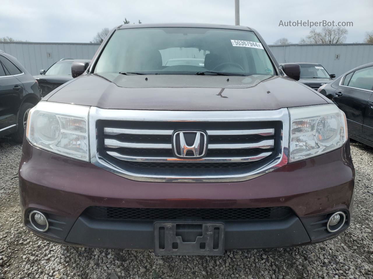 2015 Honda Pilot Exl Burgundy vin: 5FNYF4H55FB060164