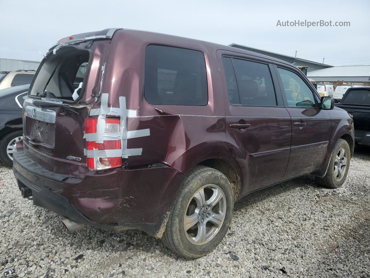 2015 Honda Pilot Exl Burgundy vin: 5FNYF4H55FB060164