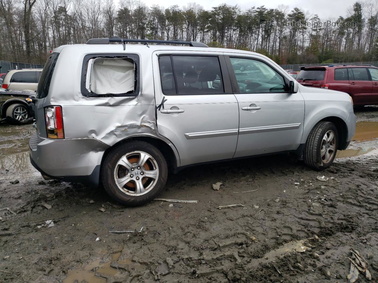 2013 Honda Pilot Exl Silver vin: 5FNYF4H56DB005509