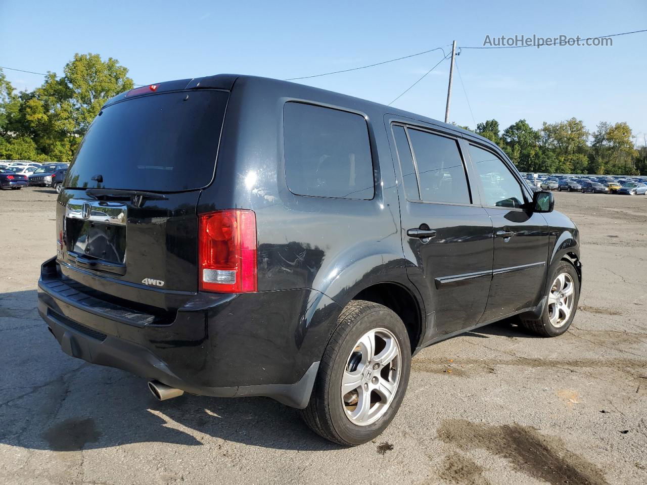 2013 Honda Pilot Exl Black vin: 5FNYF4H56DB011441