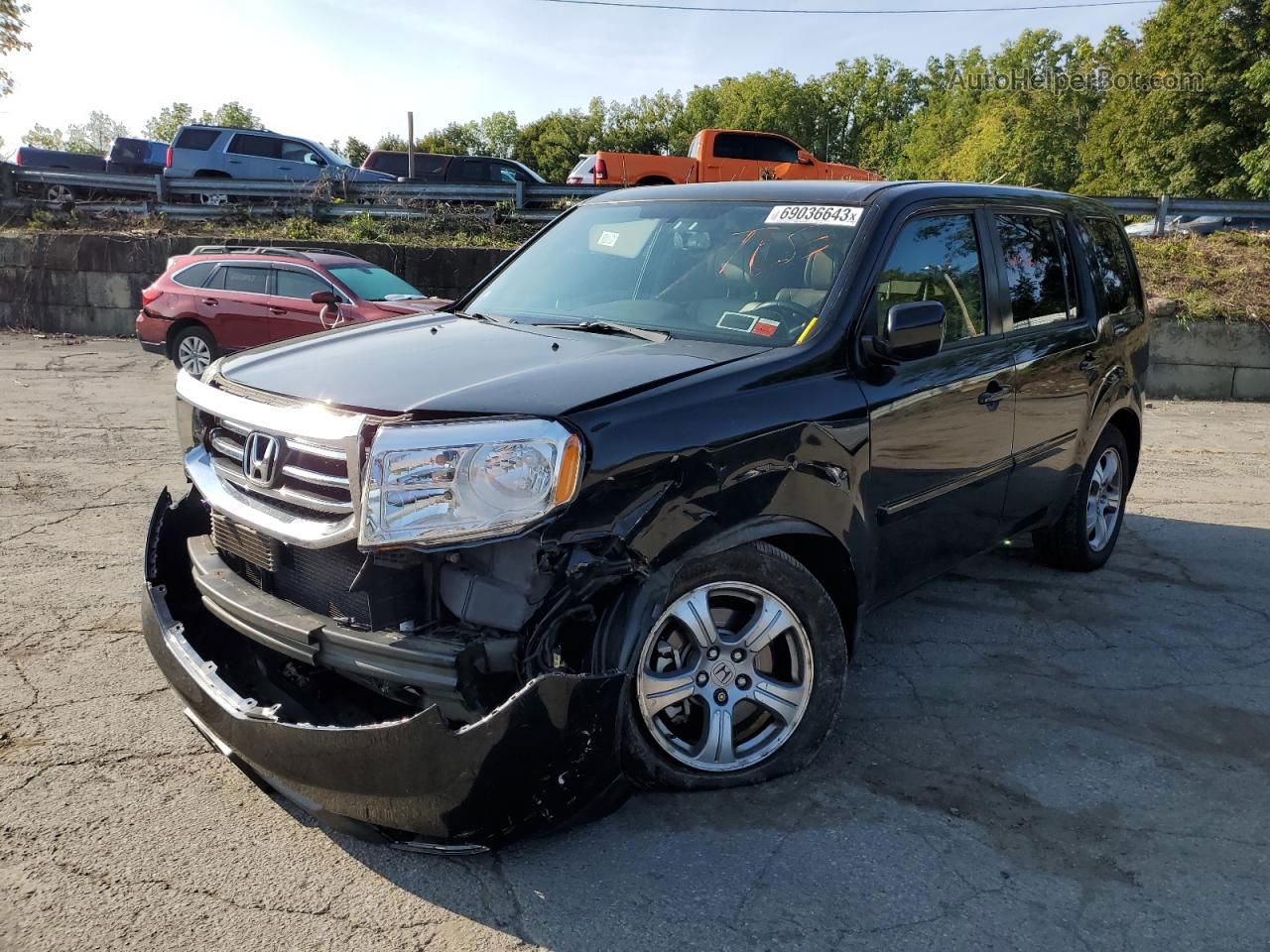 2013 Honda Pilot Exl Черный vin: 5FNYF4H56DB011441