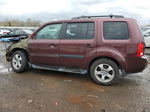 2013 Honda Pilot Exl Maroon vin: 5FNYF4H56DB037246