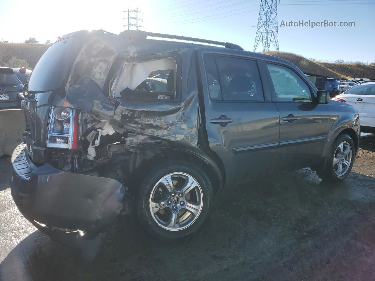 2013 Honda Pilot Exl Charcoal vin: 5FNYF4H57DB002957