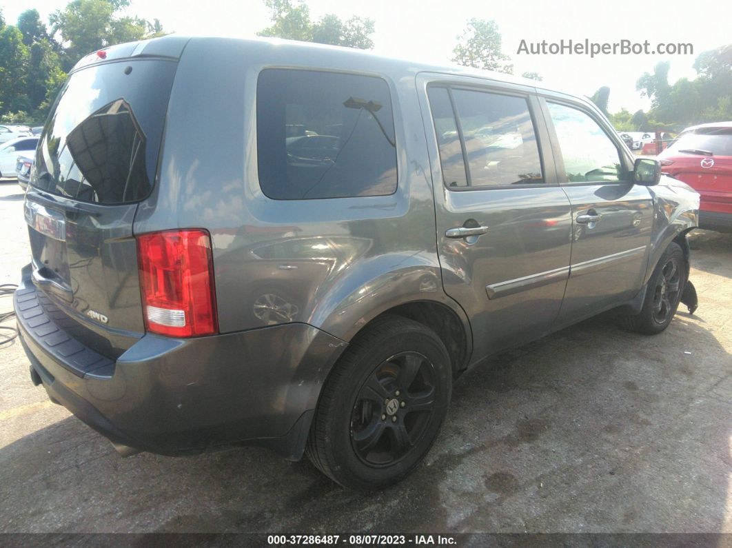 2013 Honda Pilot Ex-l Gray vin: 5FNYF4H57DB010606