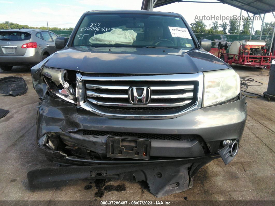 2013 Honda Pilot Ex-l Gray vin: 5FNYF4H57DB010606