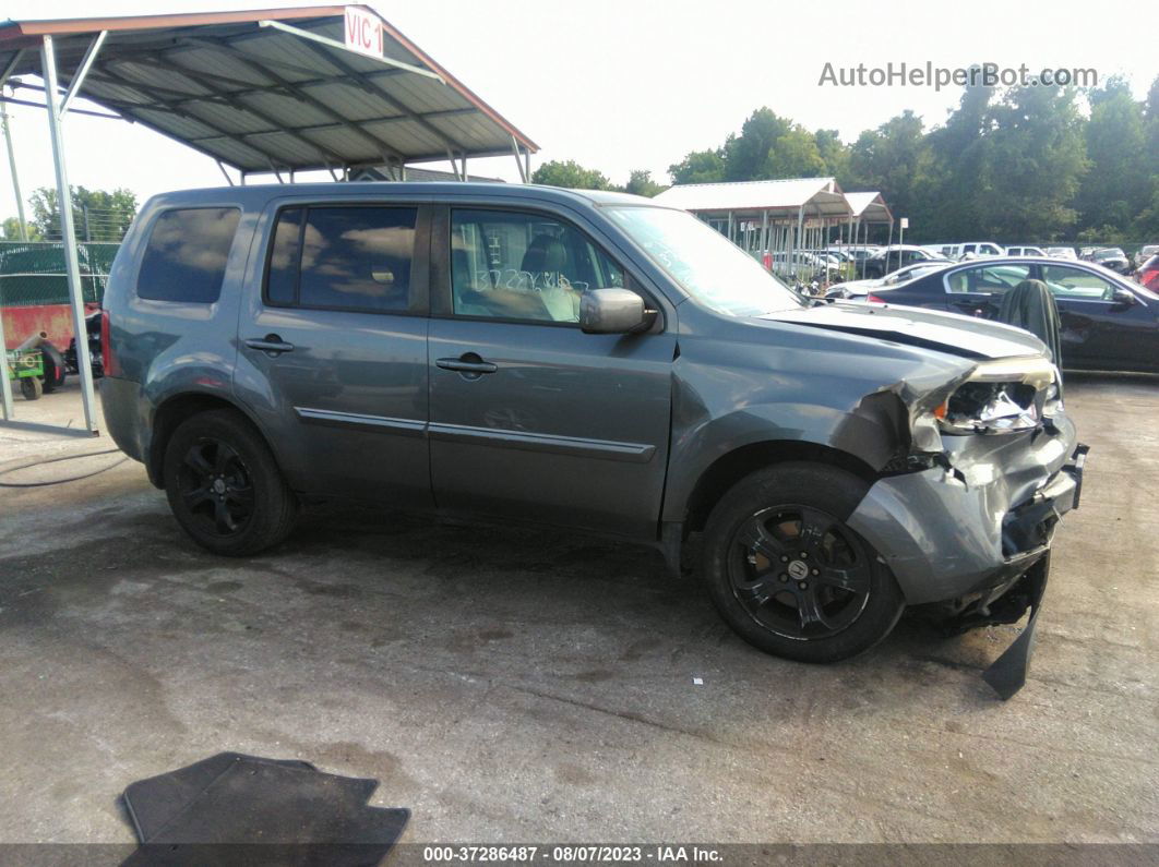 2013 Honda Pilot Ex-l Gray vin: 5FNYF4H57DB010606