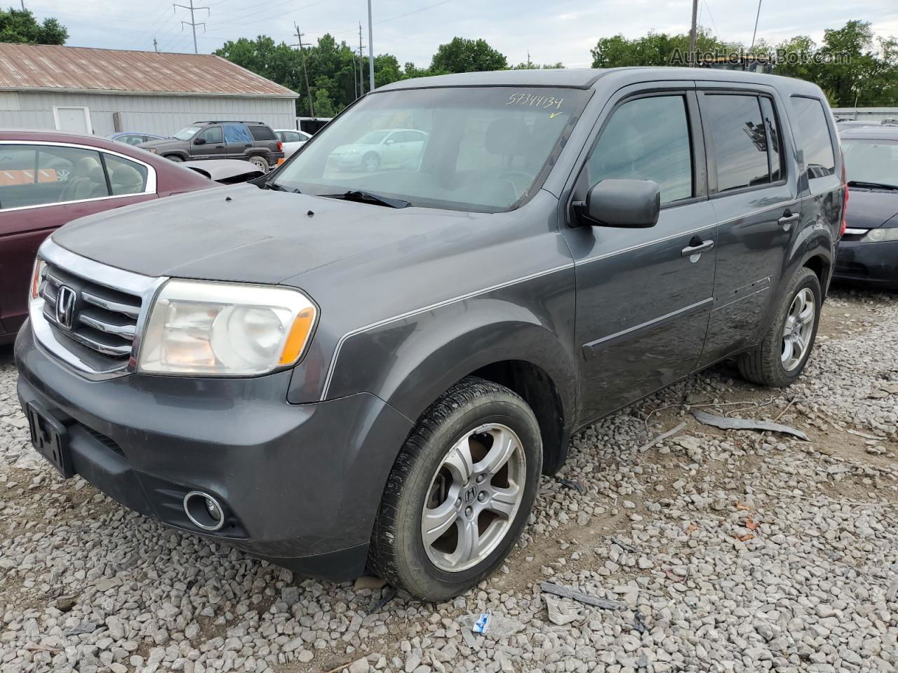 2013 Honda Pilot Exl Gray vin: 5FNYF4H57DB014672