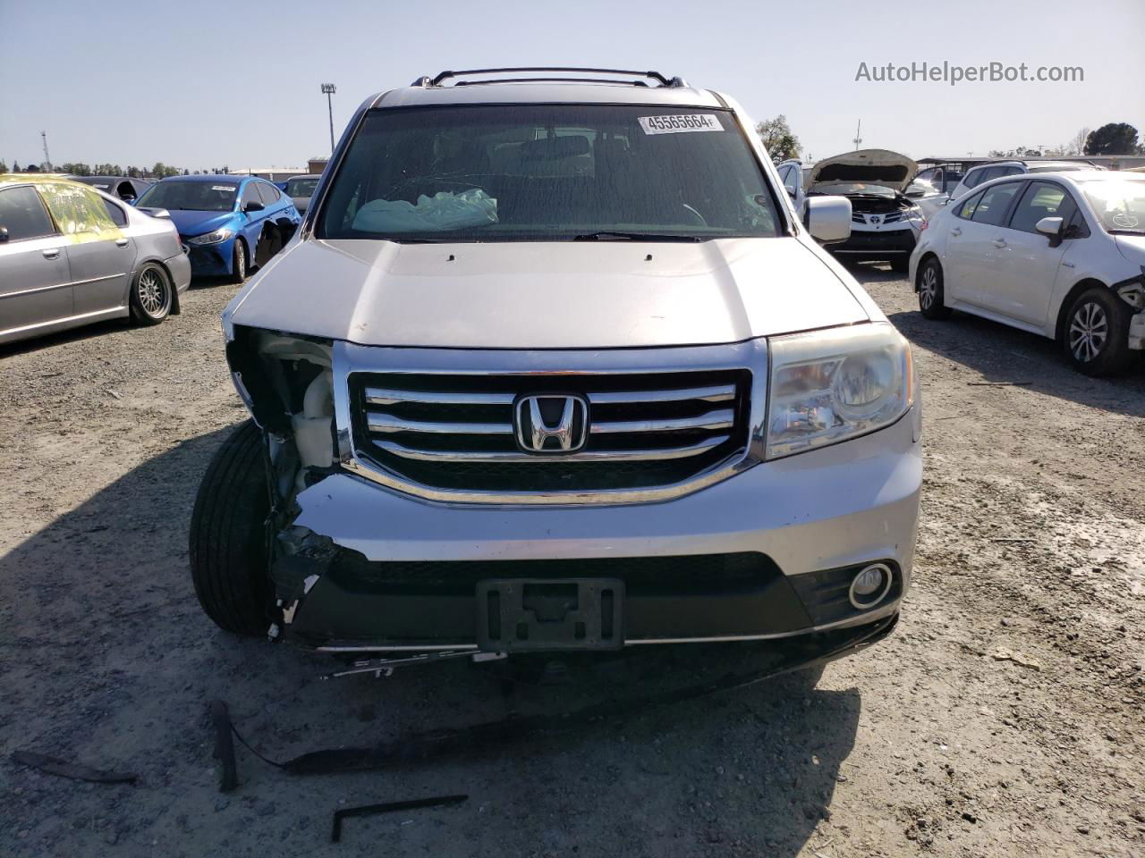 2013 Honda Pilot Exl Silver vin: 5FNYF4H57DB018561