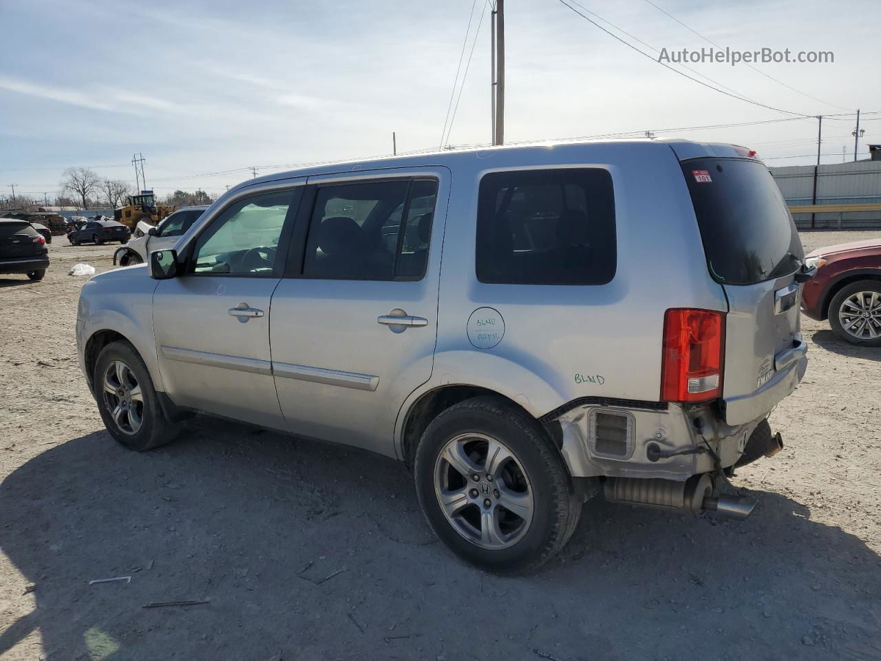 2013 Honda Pilot Exl Silver vin: 5FNYF4H57DB022237