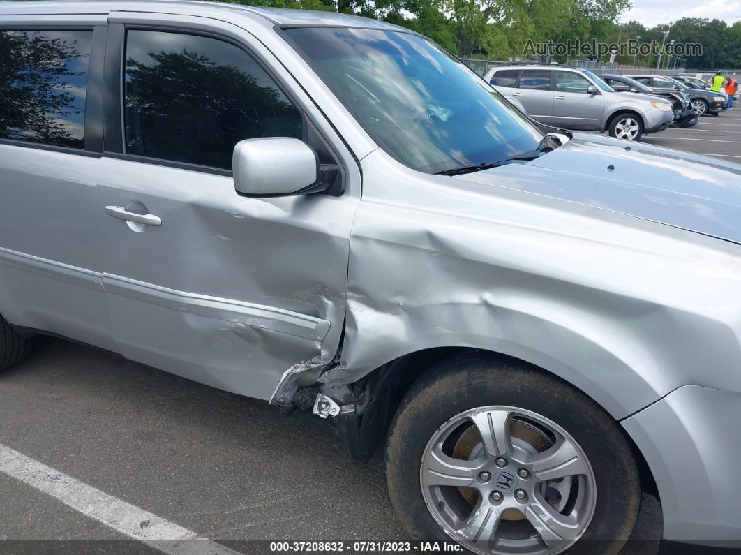 2013 Honda Pilot Ex-l Silver vin: 5FNYF4H57DB047199