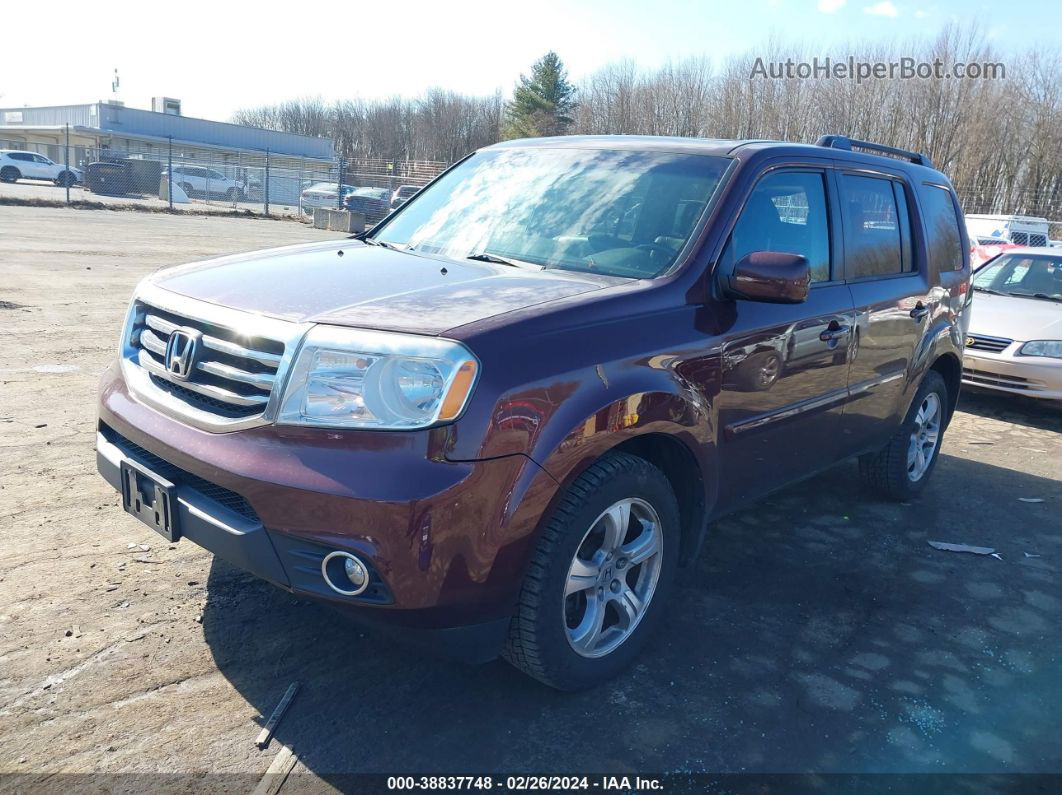 2013 Honda Pilot Ex-l Red vin: 5FNYF4H57DB049471