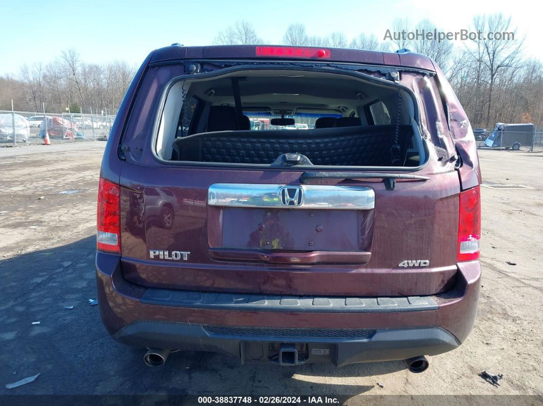 2013 Honda Pilot Ex-l Red vin: 5FNYF4H57DB049471